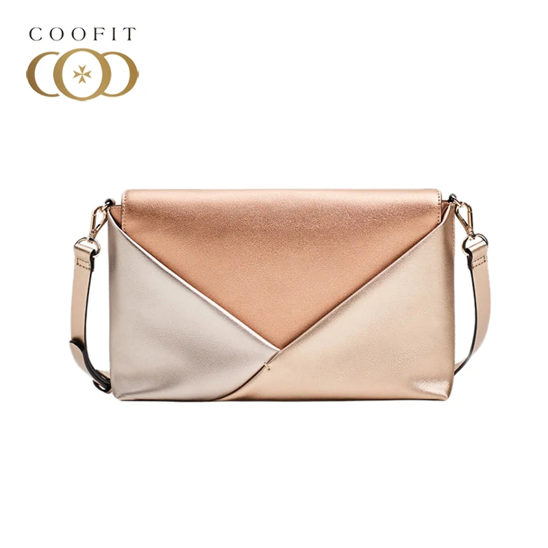 Coofit Для женщин Курьерские сумки клатч конверт откидной крышкой Crossbody Сумка Кожа PU