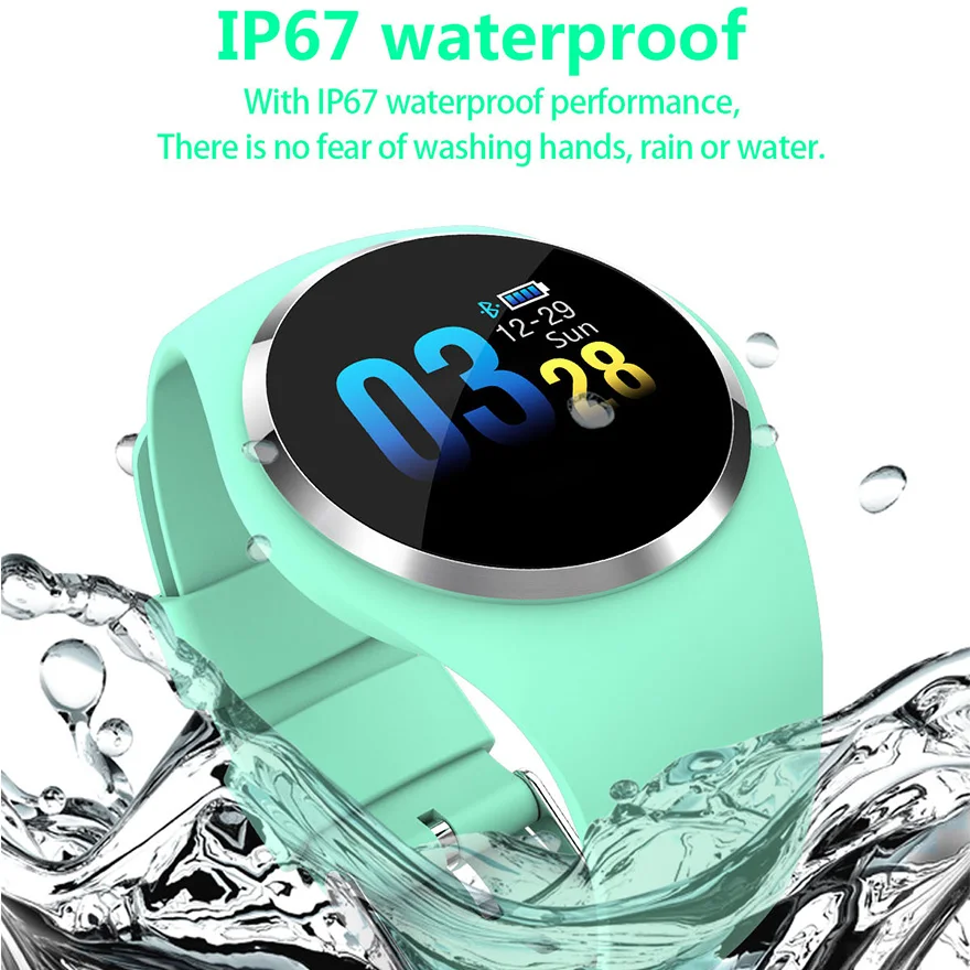 Q1 Smart band Bluetooth 4.0 Waterproof Watch Color Touch Screen Fashion Round Passometer Monitor Heart Rate Clock | Электроника
