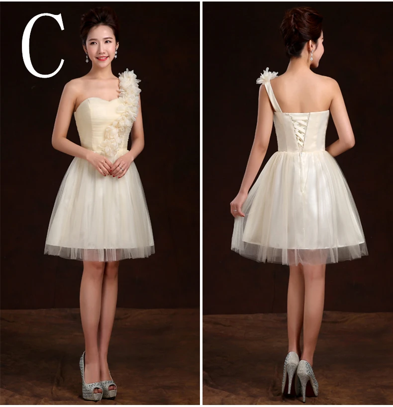 Короткое вечернее платье цвета шампанского сексуальное женское для подростков