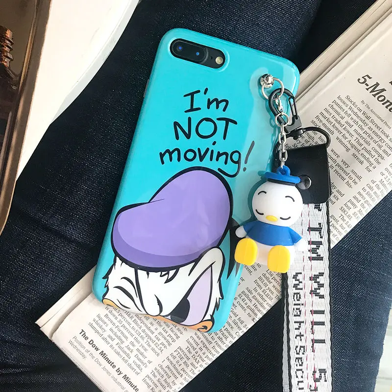 case for For iPhone 7 8 plus 6 6S Cute Winnie Stitch back Cartoon bear cases phone cover+Toys+Strap X XR XS MAX |