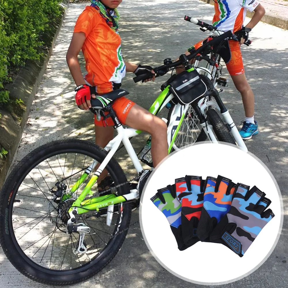 Лучшие дешевые детские камуфляжные велосипедные перчатки с полупальцами