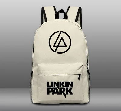 A Linkin Park печать студентов школьная сумка мужской женский рюкзак для путешествий ноутбука рюкзаки мужские школьные сумки - Цвет: A