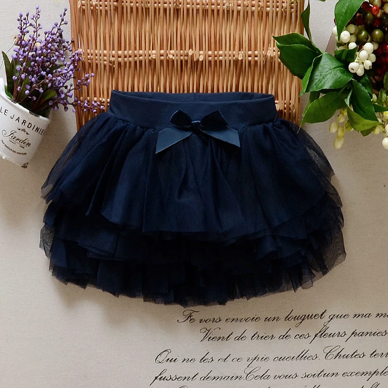 Новинка 2018 кружевная Милая юбка принцессы с бантом для девочек мягкая бальная