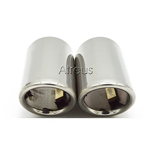 2 pieces Silver 3 цвета, автомобильные выхлопные трубы для Skoda Octavia A7 A5 2 Yeti Superb 1,4 T 1,6 T l, автомобильные аксессуары - Цвет: 2 pieces Silver