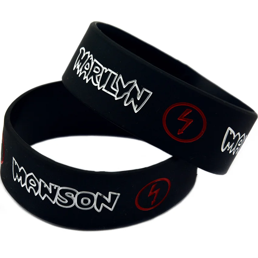 1 шт. силиконовый браслет Marilyn Manson шириной в дюйм для музыкальных