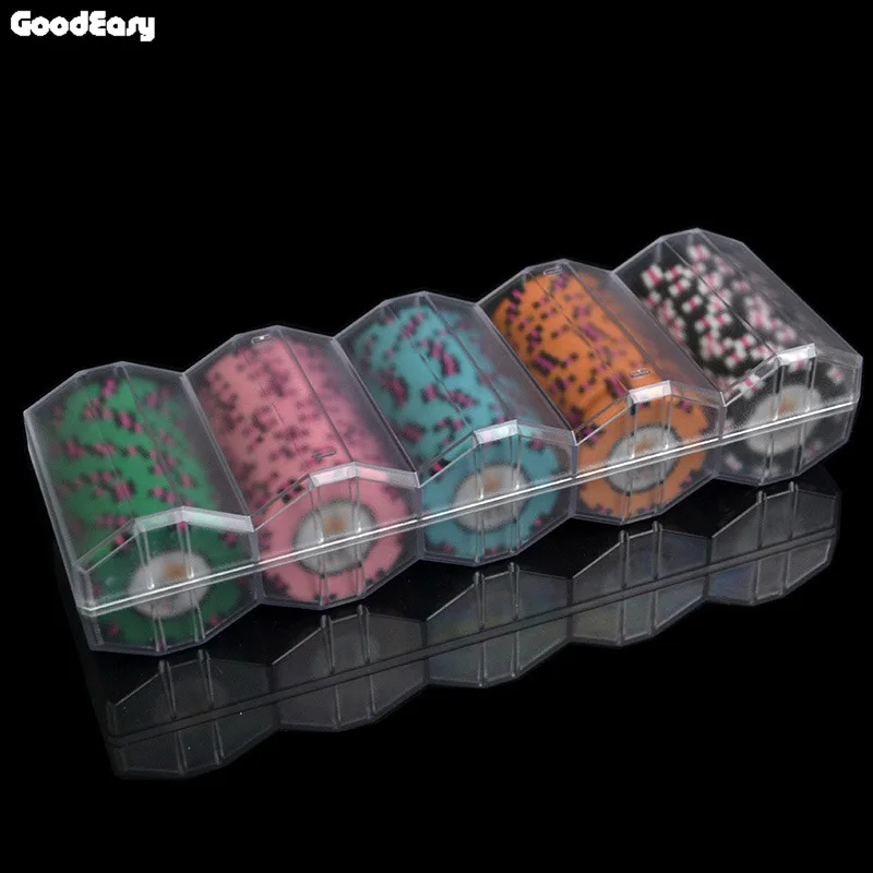 100 шт. три Цвет развлечения Техасский холдем глины с железными фишки для покера