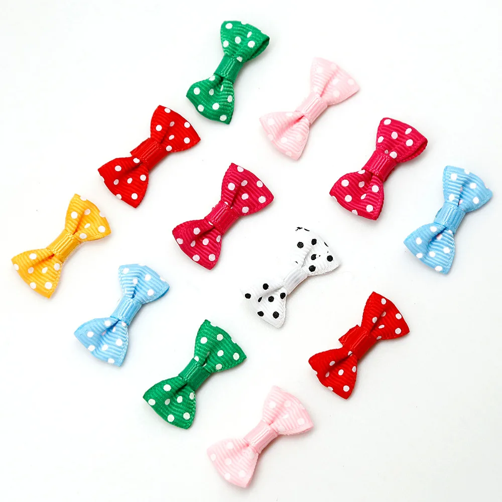 25 шт. разноцветные атласные галстуки бабочки 3x1 5 см|crafts accessories|dot satin ribbonsatin ribbon bows |