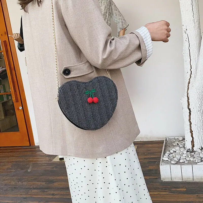 2019 Новая женская соломенная сумка летняя пляжная плетеная Сумка через плечо в