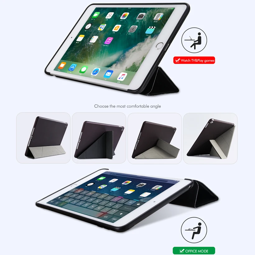 Флип-чехол из искусственной кожи чехол для iPadMini 4 чехол для планшета Мягкая силиконовая задняя крышка для iPadMini5 Подставка Авто спящий смарт-чехол