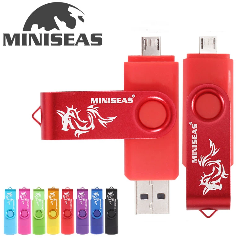 Miniseas usb флеш-накопитель TF карта с фактическим объемом 8 видов цветов OTG флэш