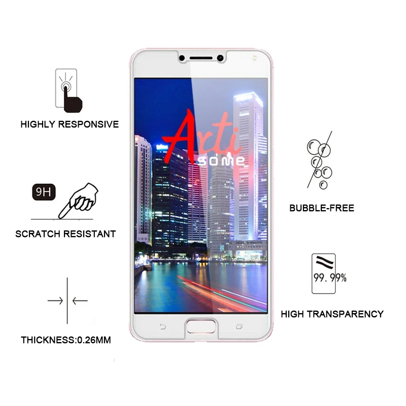 Artisome Стекло для Asus Zenfone 4 Max zc554kl 2.5D HD спереди Плёнки Экран Protector закаленное |