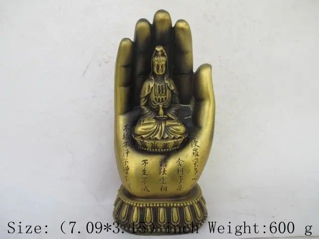 Tibetan Buddhism brass hand in China.Goddess guanyin
