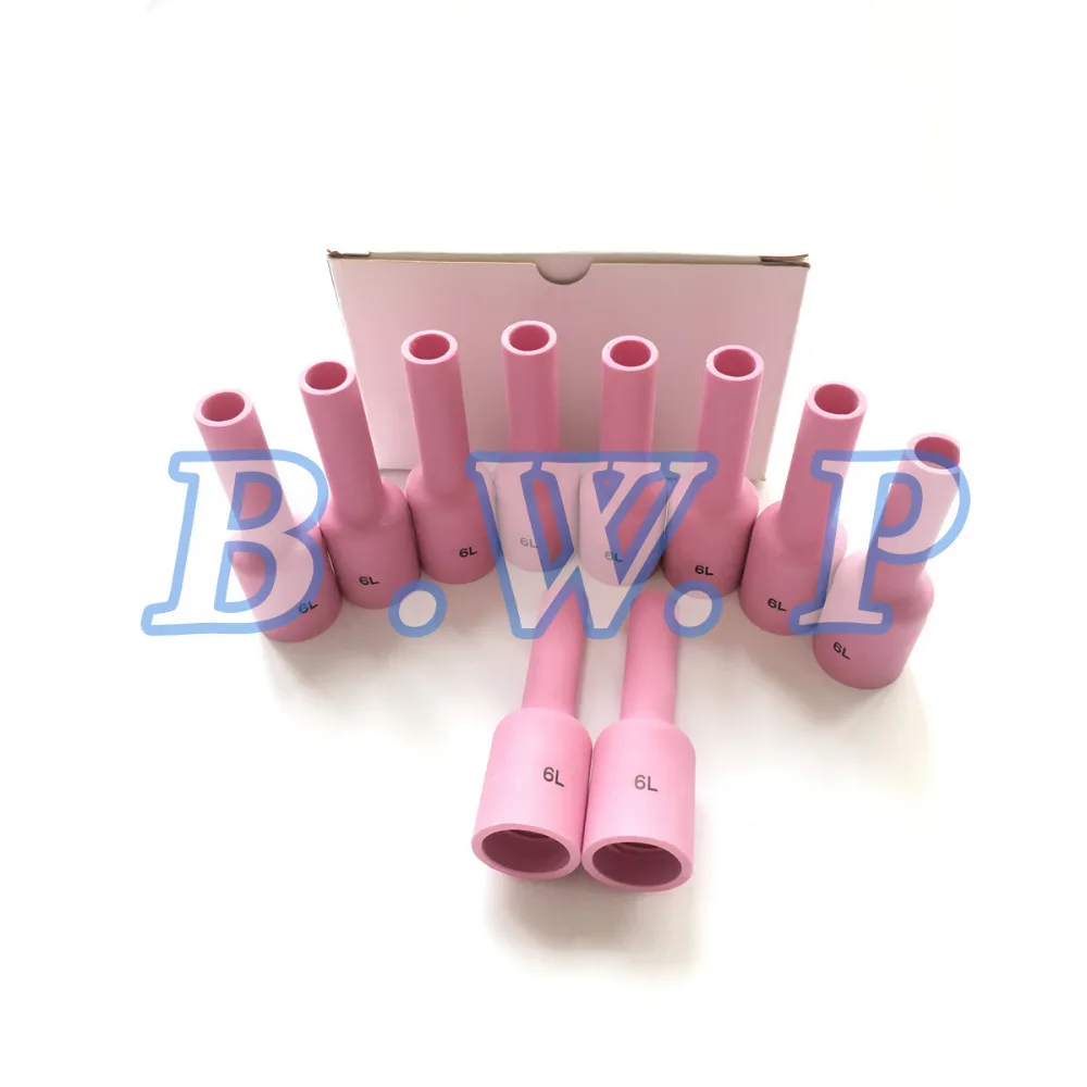 10Pcs Long Alumina Cup Nozzles #6 54N16L For TIG Torch Gas Lens In A-150 200 WP17 18 26 PTA PTW AHP Series | Инструменты