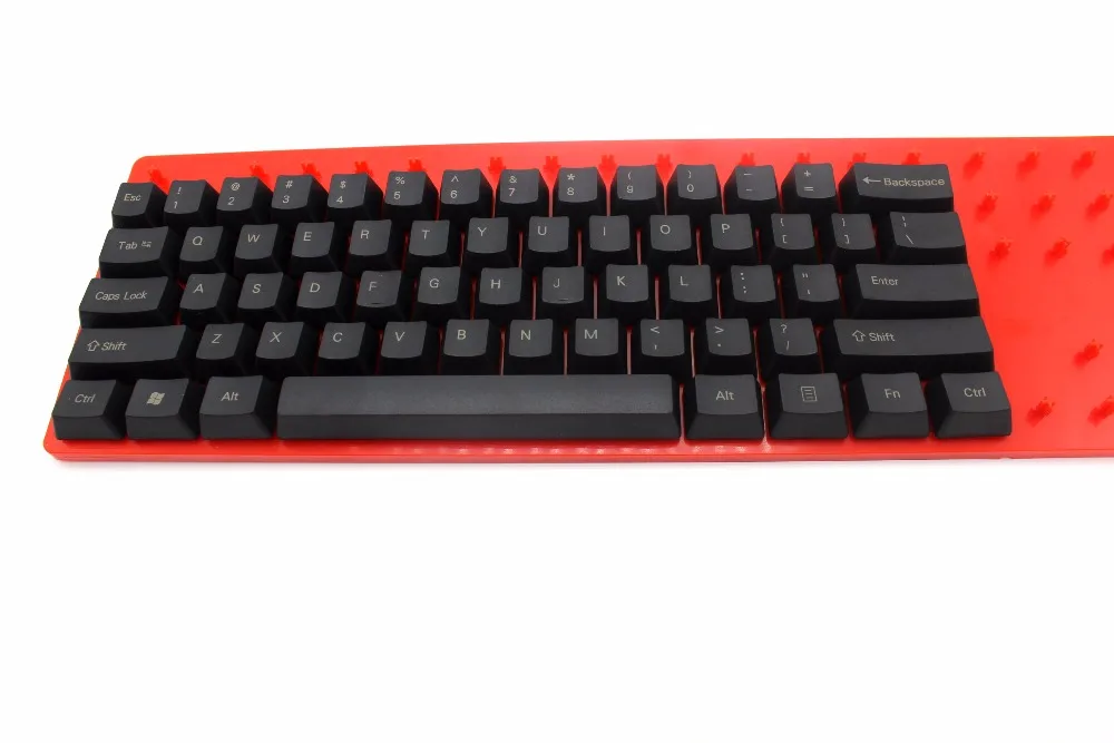 61 дюймовая Толстая клавиатура YMDK PBT с верхней печатью для переключателей MX