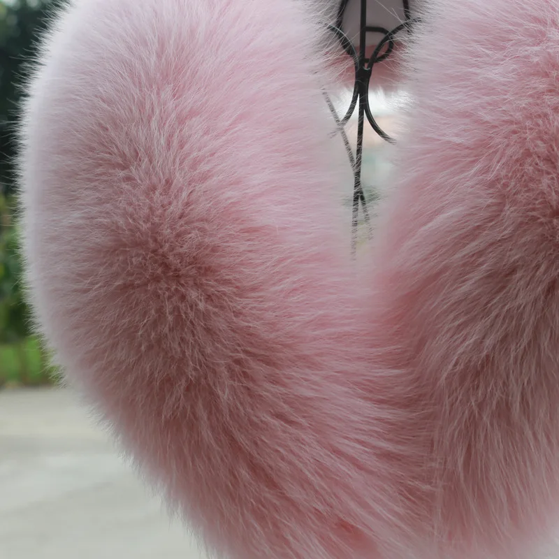 Воротник из лисьего меха шарф с натуральным лисьим мехом 100% настоящий меховой