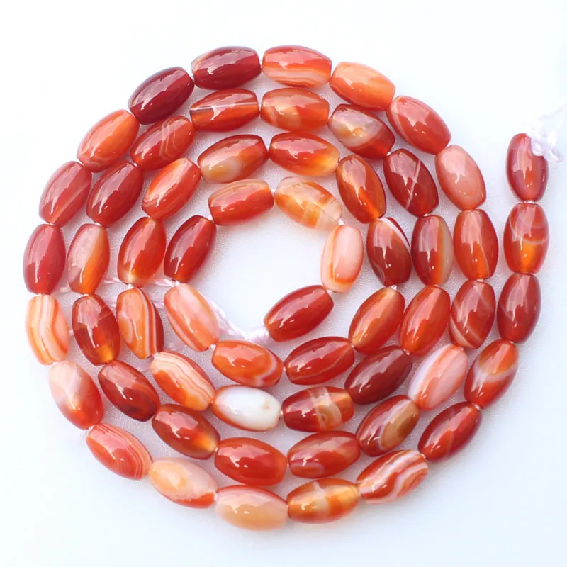 4x6mm 58pcs Oval Красная полоса Ag мульти-Размер 4-30 мм бусины овальной формы 15 дюймов на прядь, для DIY изготовления ювелирных изделий, Кулон, Ожерелье - Цвет: 4x6mm 58pcs Oval