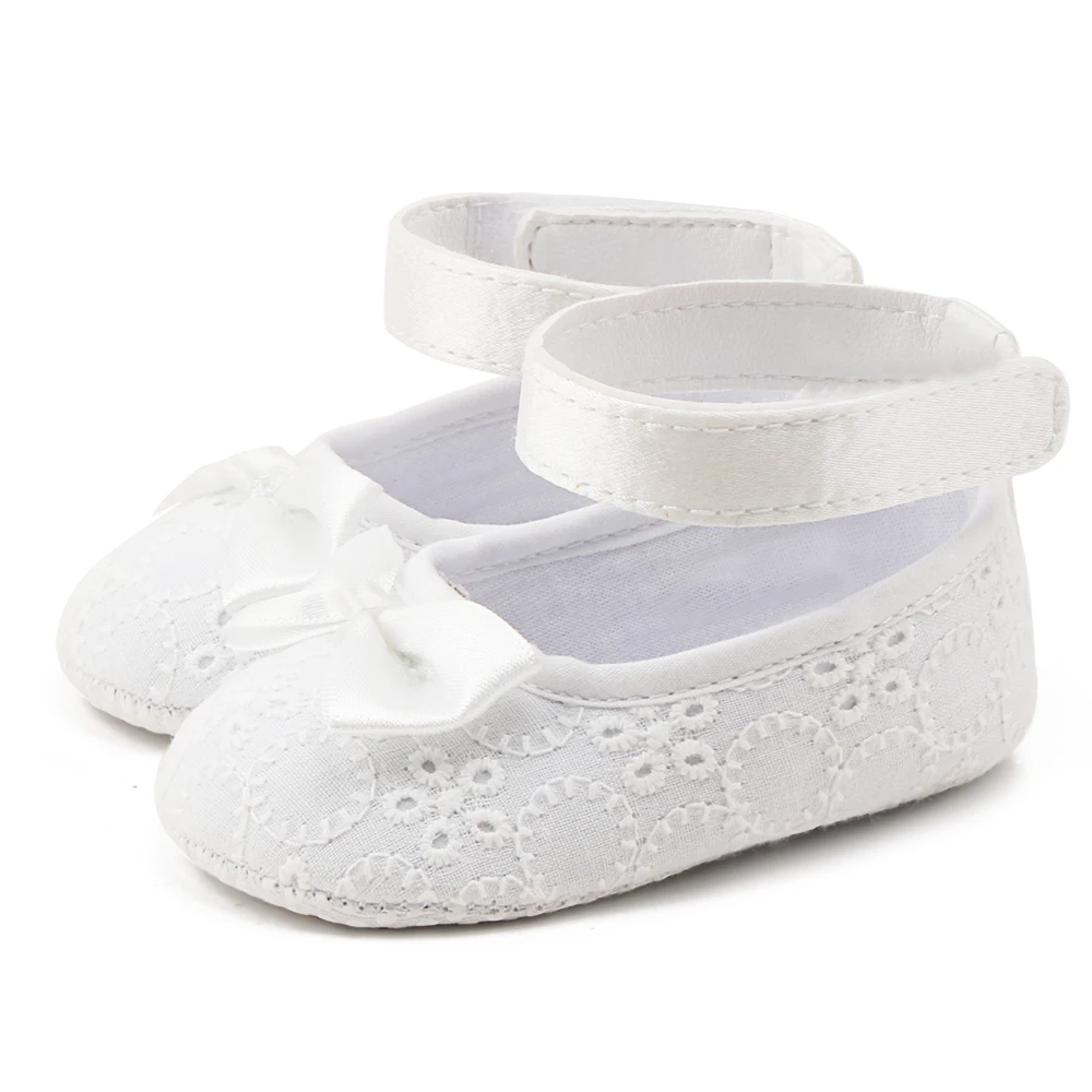

Newborn White Christening Shoes Ring design princess Baby shoes