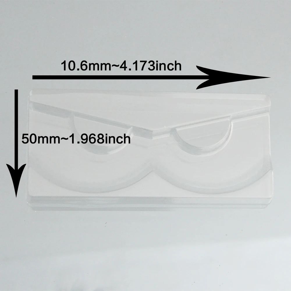 100pcs wholesale clear lashes trays holder for 25mm mink eyelashes plastic acrylic tray eyelash packaging box rectangle case | Красота и
