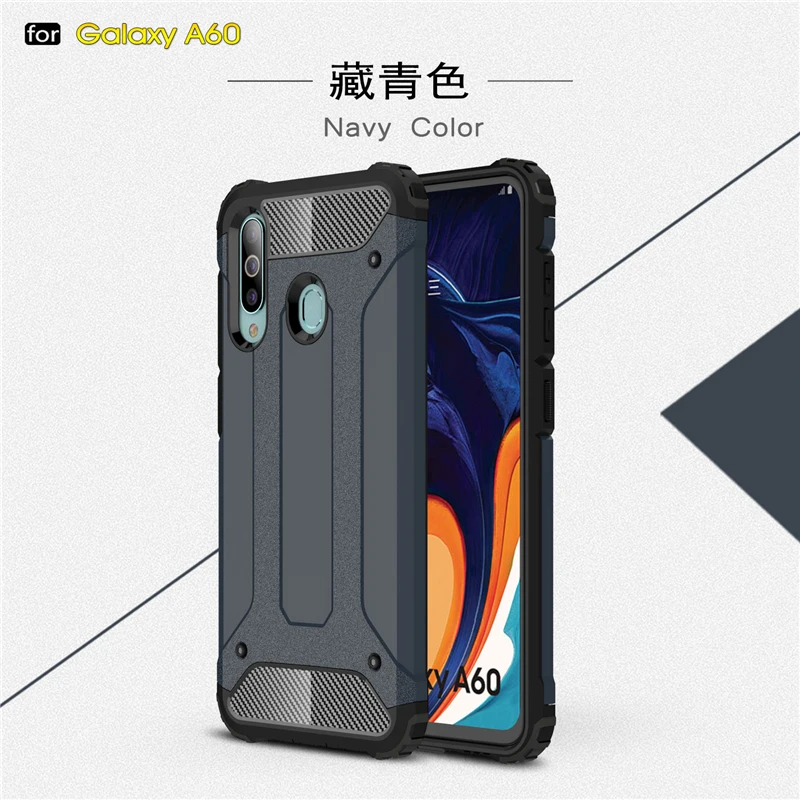 Чехол Силиконовый из ТПУ для Samsung Galaxy A60 жесткая задняя крышка поликарбоната