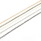 10 млот 3x2 мм железная цепочка СеребряныеЗолотыеБронзовыеРодиевые цепочки для изготовления ожерелья браслеты