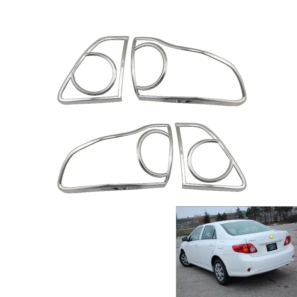 Автомобильная внешняя отделка ABS Хромированная задняя крышка для задней фары Toyota