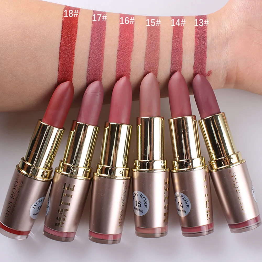 MISS ROSE 1 шт. губная помада Профессиональная Матовая водостойкая стойкая косметика