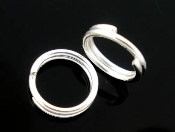 

Alloy Split Jump Rings Round Silver Plated 10mm( 3/8") Dia, 150 PCs new