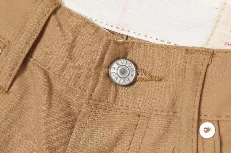 Evisu New Casual Men's Breathable High Quality Khaki Casual Pants Warm Men's Tide Brand Cotton Straight Print Men's Trousers