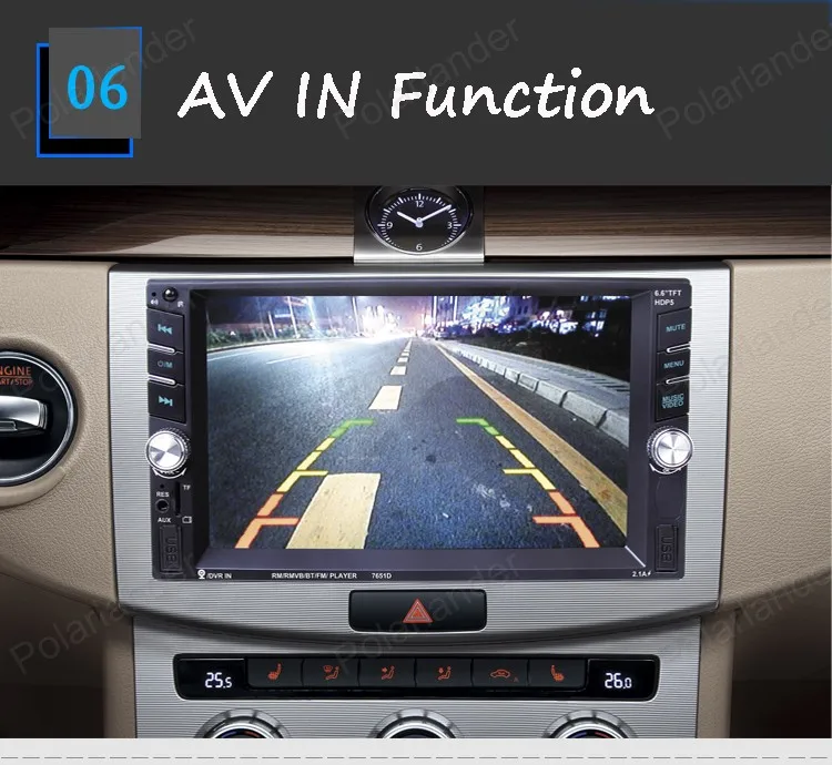Автомагнитола 2 DIN аудио Bluetooth USB 6 &quotсенсорный экран рулевое колесо управления
