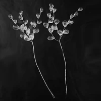 50 stems 16cm artificial bouquet diy water drop acrylic flower wire stems crystal diamante flower branches bead sprays wedding