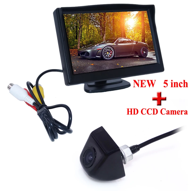 Full HD автомобильная парковочная система 5 дюймов TFT LCD монитор заднего вида + камера