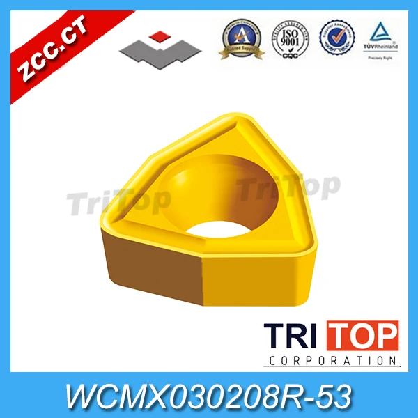 

Free shipping ZCCCT cutting tool manufacturers CNC turning inserts WCMX030208R-53 YBG202 for lathe machine external lathe tool