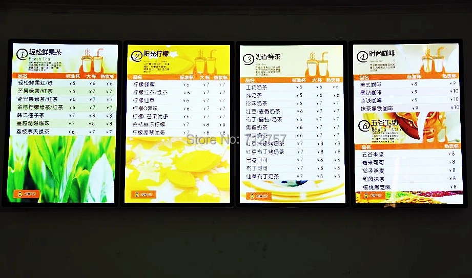 High Quality Magnetic LED Menu Display Board - A2 Size Black Border 16mm Thick Light Box(8pcs/lot) | Освещение