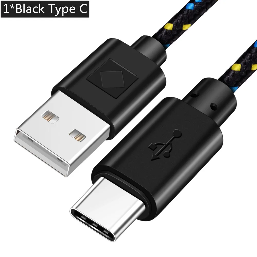Кабель Micro usb type-C ROMICHW 1 м 2 м 3 м нейлоновый кабель для быстрой зарядки для samsung Xiaomi huawei LG Android Micro usb type-C USB шнур