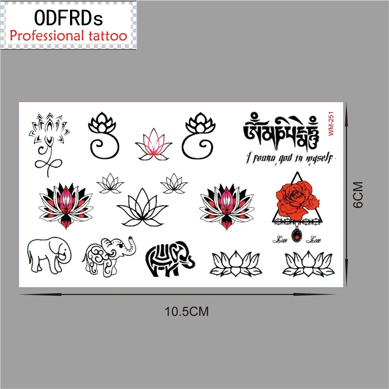 Новый стиль хна для татуировки Поддельные тату флеш временные стикеры мужские