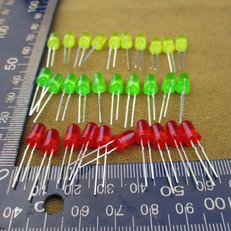 5 мм светодио дный светоизлучающих трубка посылка тела цвета: красный зеленый и