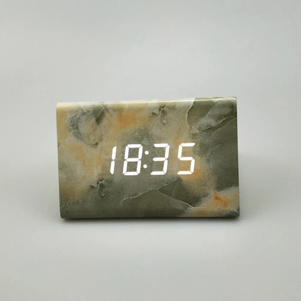 2019 Новый термометр календарь с голосовым управлением деревянный светодиодный