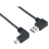 1m for dell xps 13 15 right left angle 90 degree usb3 1 am to usb 3 1 type c usbc side bends fast data sync charge cable