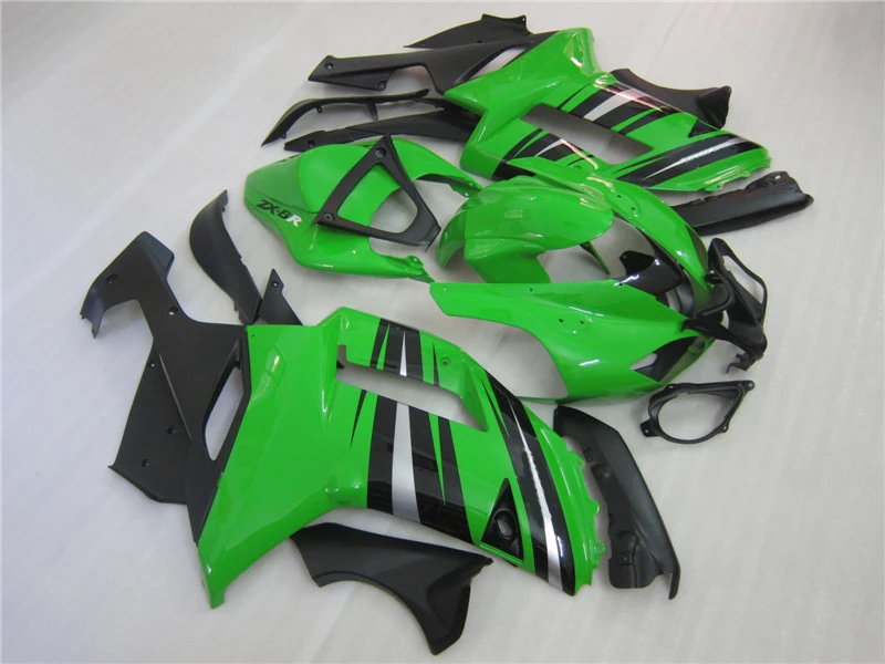 Мотоцикл Обтекатели для Kawasaki ZX6R комплекты обтекателей 2007 2008 цвета: зеленый