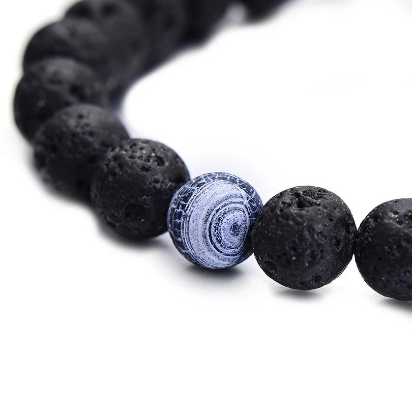 2 шт./компл. пары ювелирные изделия классический расстояние браслет для мужчин