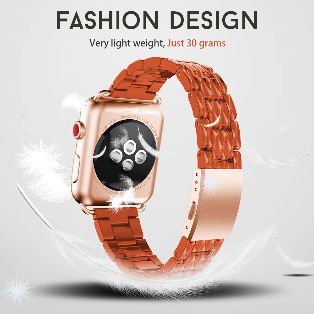 

Resin for Apple Watch Band Strap for Apple Watch Band 38mm 42mm Replacement Bracelet for Series 5 4 3 2 1 Smartwatches
