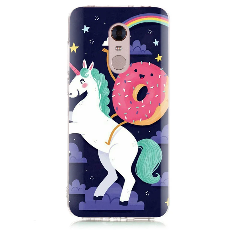 Чехол для Xiaomi Redmi 4X Note 3 Mi A1 4 Pro 4A 5 6 6pro 5A 6A TPU мягкий милый чехол с рисунком единорога