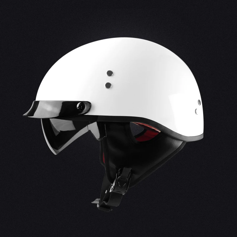 

Винтажный полулицевой мотоциклетный шлем Casco Casque Moto Ретро шлемы с внутренним солнцезащитным козырьком