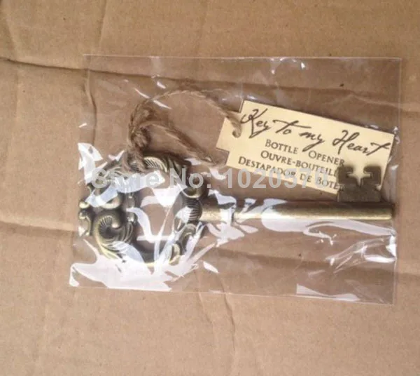 Новое поступление 100 шт./лот ключ к моему сердцу Античная Золотая открывашка для