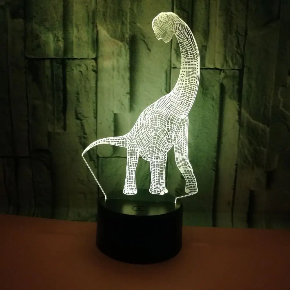 Творческий 3D светодиодный кабель USB с подсветкой Животные динозавр в форме дома
