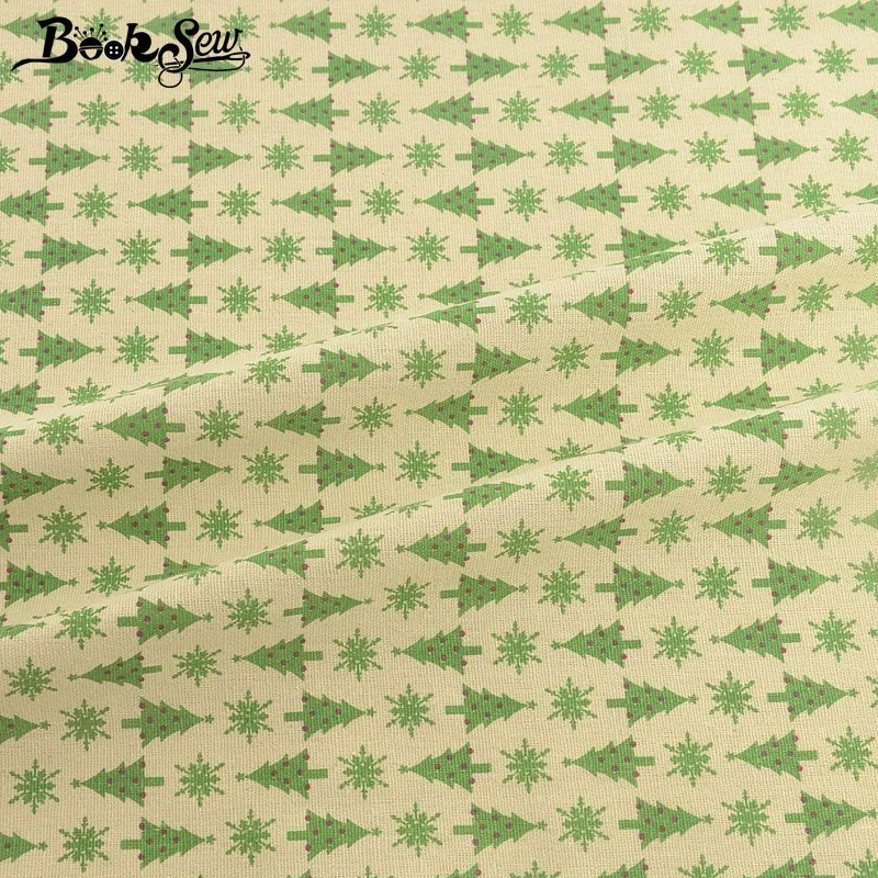 Booksew Рождественская елка дизайнерская хлопковая льняная ткань тканевая сделай