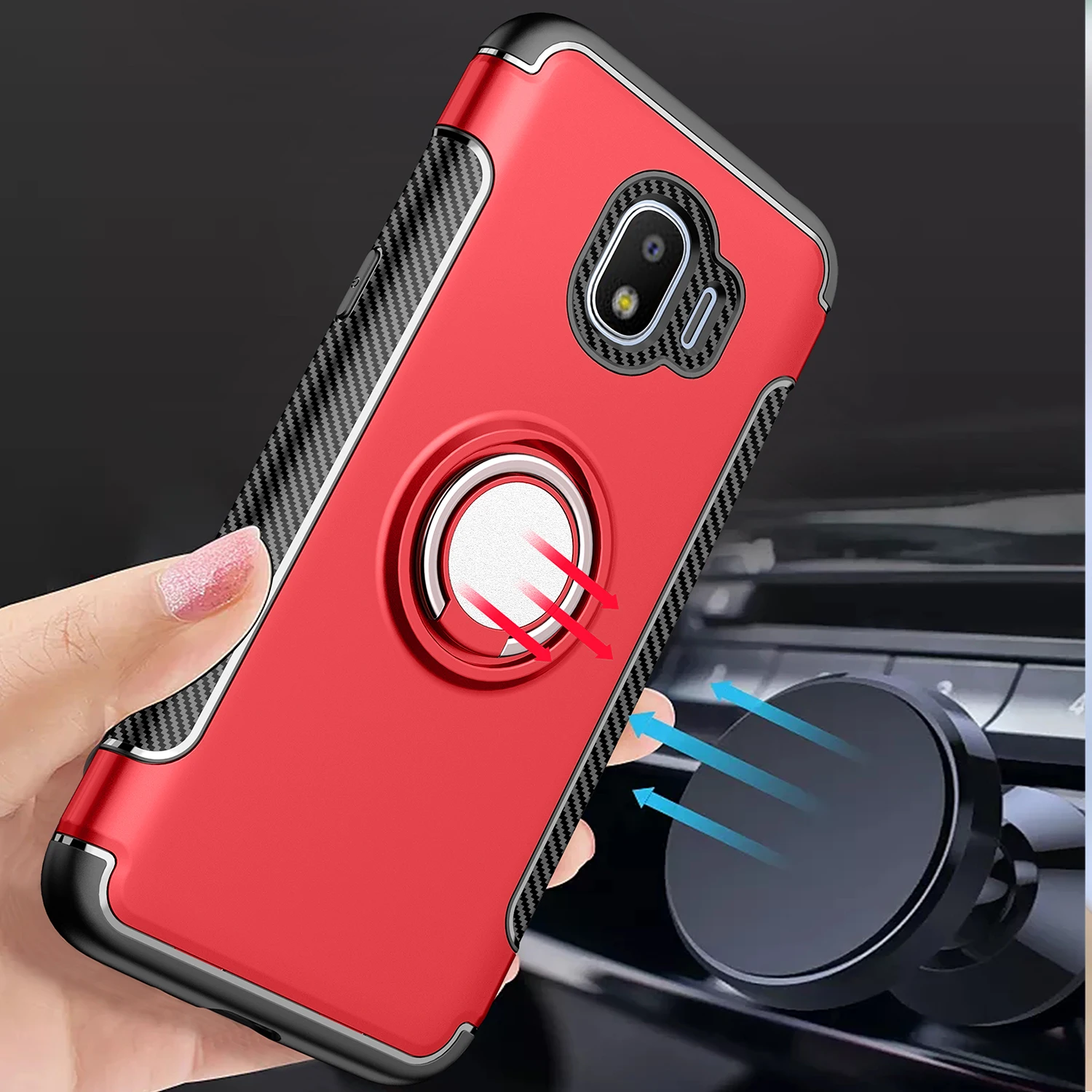 Чехол для Samsung Galaxy J2 Pro (2018)/J2 (2018) противоударный гибридный защитный чехол SM-J250 с
