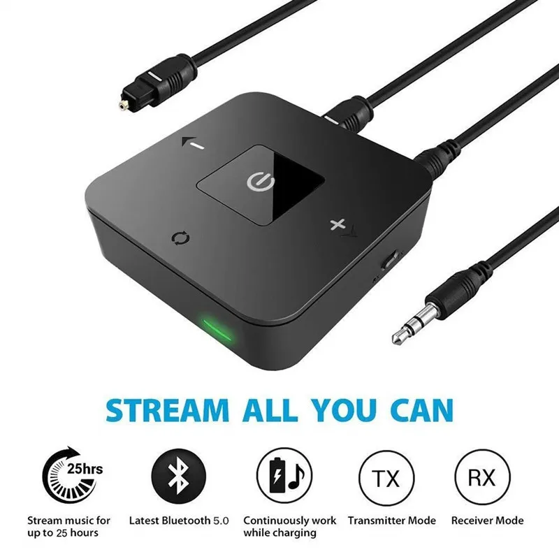 2 в 1 Bluetooth V5.0 передатчик приемник 3 5 мм беспроводной аудио адаптер для ТВ наушники