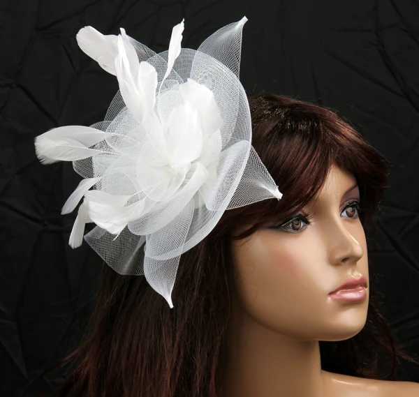 1 шт. вуалетка с перьями и шерстяной отделкой | Украшения аксессуары