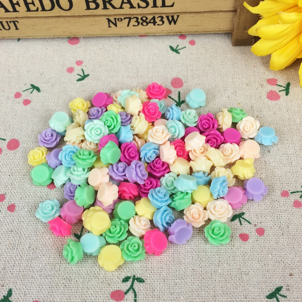 Смешанные цвета 100 шт. аксессуары для украшения плоской задней панели украшение